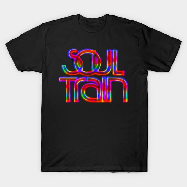 Soul Train-Neon Glow Style T-Shirt by Mr.FansArt